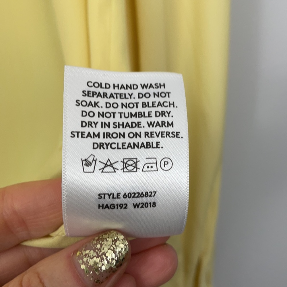 Country Road Yellow Silk/Viscose Blouse Size 4 - Picture 5 of 7
